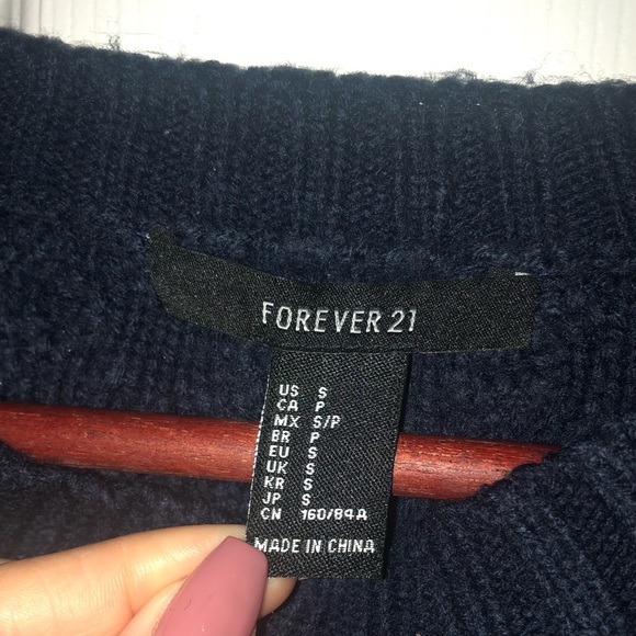 Forever21 navy knit sweater S - Picture 3 of 3